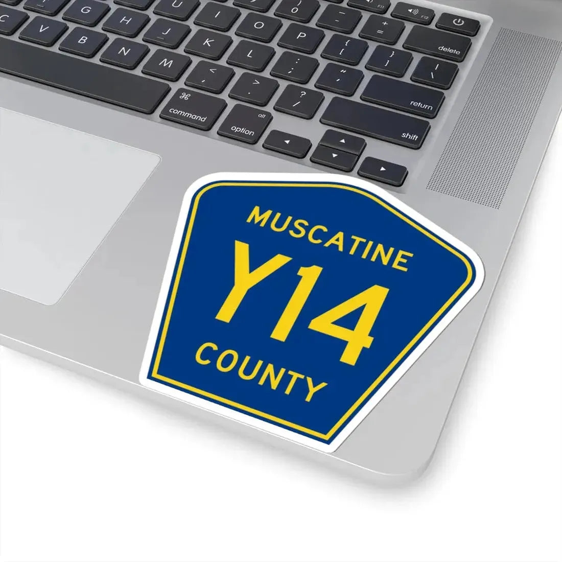 Muscatine County Route Y14 IA (Iowa) (Road Sign) STICKER Vinyl Kiss-Cut Decal - The Sticker Space