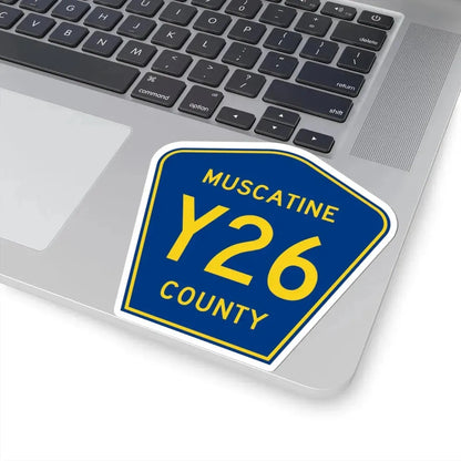 Muscatine County Route Y26 IA (Iowa) (Road Sign) STICKER Vinyl Kiss-Cut Decal - The Sticker Space