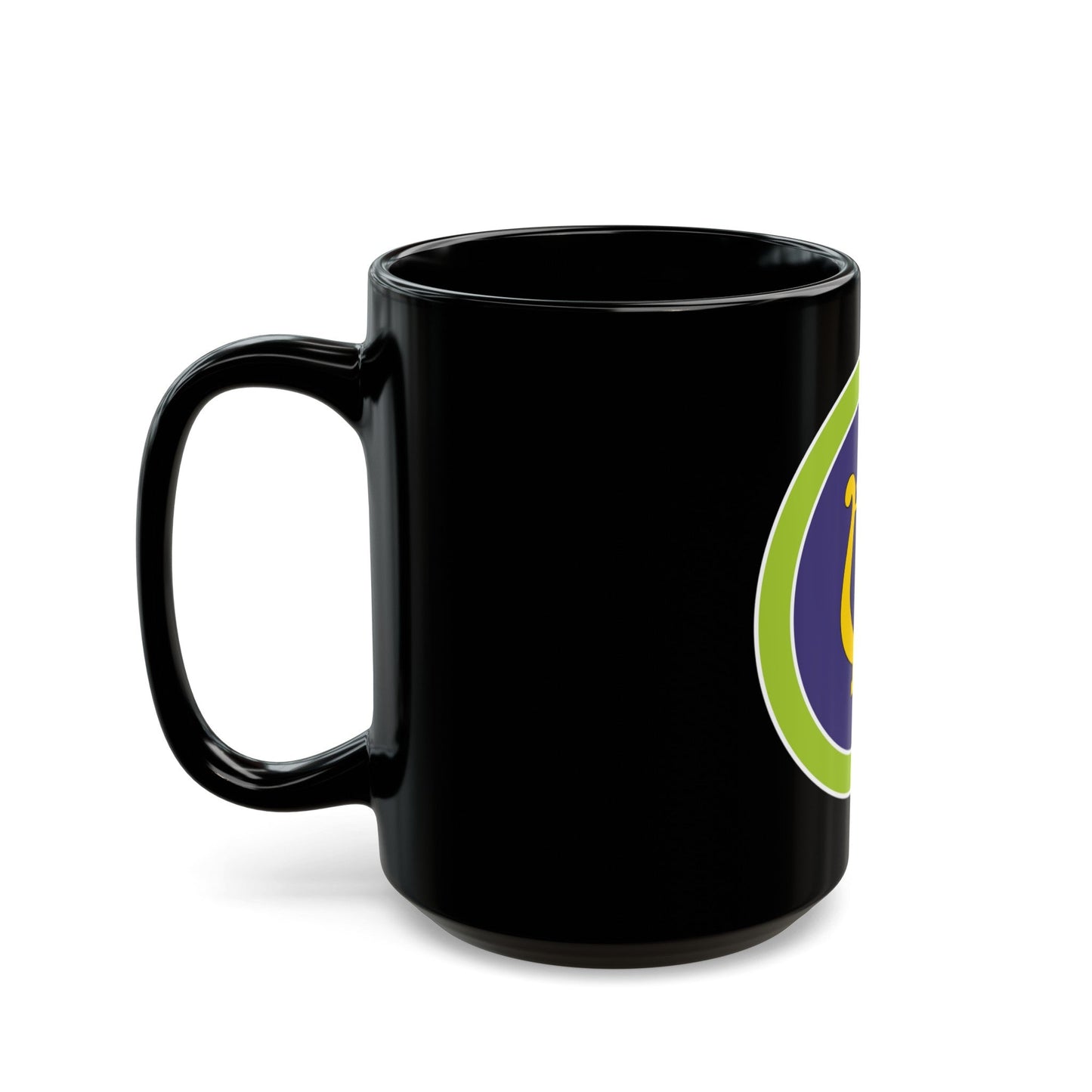 Music (Boy Scout Merit Badge) Black Coffee Mug-The Sticker Space