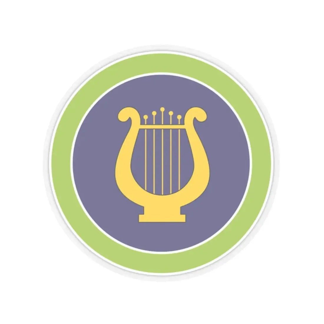 Music (Boy Scout Merit Badge) STICKER Vinyl Kiss-Cut Decal 2 Inch Transparent - The Sticker Space