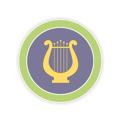 Music (Boy Scout Merit Badge) STICKER Vinyl Kiss-Cut Decal 2 Inch Transparent - The Sticker Space