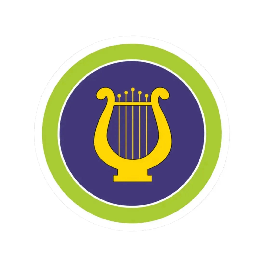 Music (Boy Scout Merit Badge) STICKER Vinyl Kiss-Cut Decal 2 Inch White - The Sticker Space