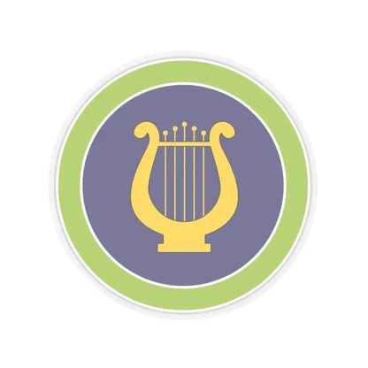 Music (Boy Scout Merit Badge) STICKER Vinyl Kiss-Cut Decal 3 Inch Transparent - The Sticker Space