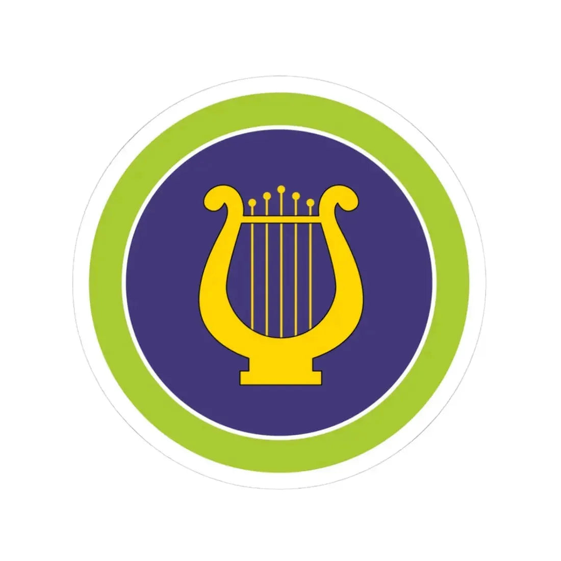 Music (Boy Scout Merit Badge) STICKER Vinyl Kiss-Cut Decal 3 Inch White - The Sticker Space