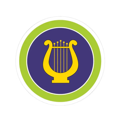 Music (Boy Scout Merit Badge) STICKER Vinyl Kiss-Cut Decal 3 Inch White - The Sticker Space