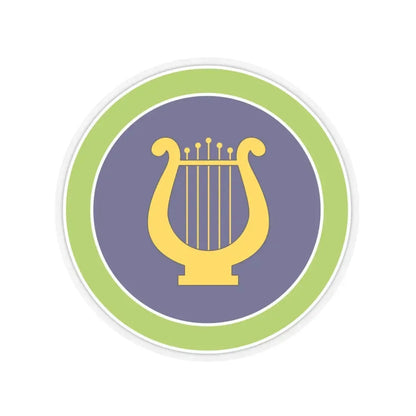 Music (Boy Scout Merit Badge) STICKER Vinyl Kiss-Cut Decal 4 Inch Transparent - The Sticker Space