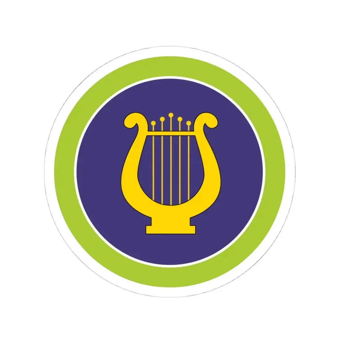 Music (Boy Scout Merit Badge) STICKER Vinyl Kiss-Cut Decal 4 Inch White - The Sticker Space