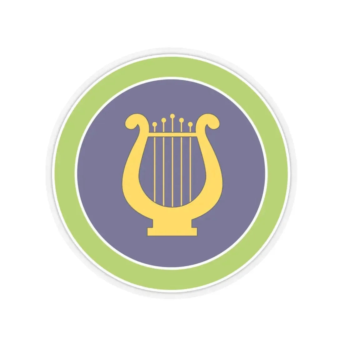 Music (Boy Scout Merit Badge) STICKER Vinyl Kiss-Cut Decal 6 Inch Transparent - The Sticker Space