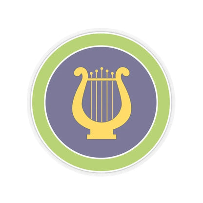 Music (Boy Scout Merit Badge) STICKER Vinyl Kiss-Cut Decal 6 Inch Transparent - The Sticker Space