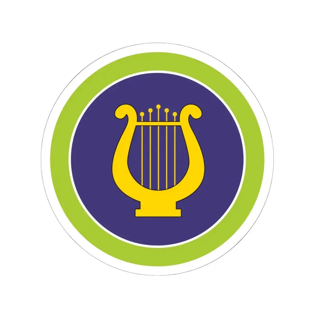 Music (Boy Scout Merit Badge) STICKER Vinyl Kiss-Cut Decal 6 Inch White - The Sticker Space