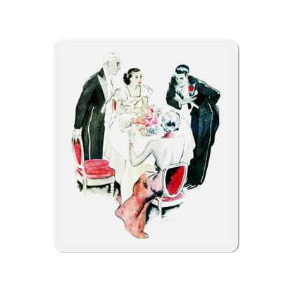 Music in His Feet, Liberty magazine, December 19, 1936 (Magazine Illustration) Refrigerator Magnet-3" x 3"-The Sticker Space