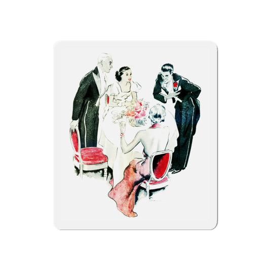 Music in His Feet, Liberty magazine, December 19, 1936 (Magazine Illustration) Refrigerator Magnet-6 × 6"-The Sticker Space