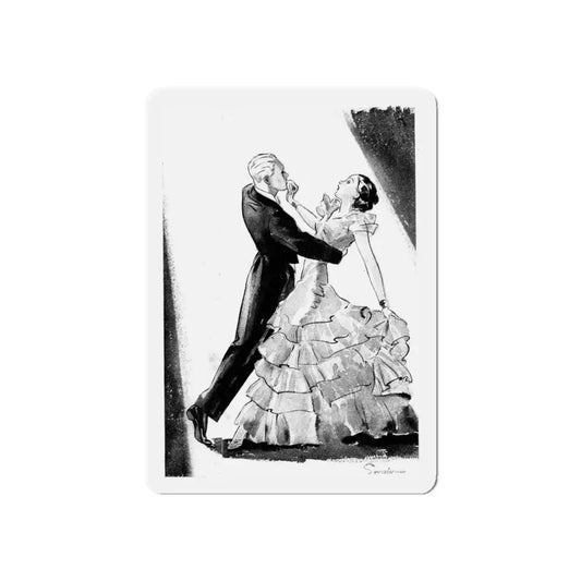 Music In His Feet, Liberty magazine, December 26, 1936 (Magazine Illustration) Refrigerator Magnet 6 Inch - The Sticker Space
