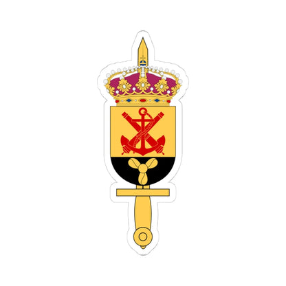 Muskö örlogsvarv vapen (Sweden) (Coat of Arms) STICKER Vinyl Kiss-Cut Decal 4 Inch White - The Sticker Space
