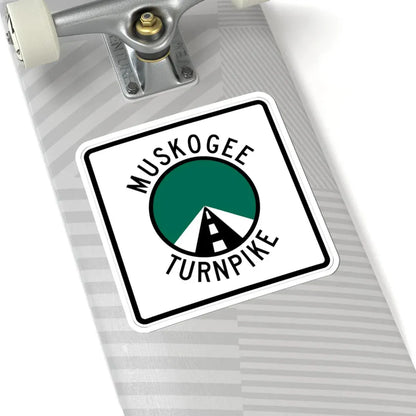 Muskogee Turnpike (Oklahoma) (Road Sign) STICKER Vinyl Kiss-Cut Decal - The Sticker Space
