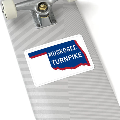 Muskogee Turnpike shield old (Oklahoma) (Road Sign) STICKER Vinyl Kiss-Cut Decal - The Sticker Space