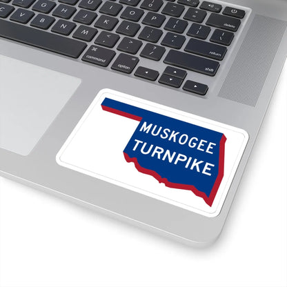 Muskogee Turnpike shield old (Oklahoma) (Road Sign) STICKER Vinyl Kiss-Cut Decal - The Sticker Space