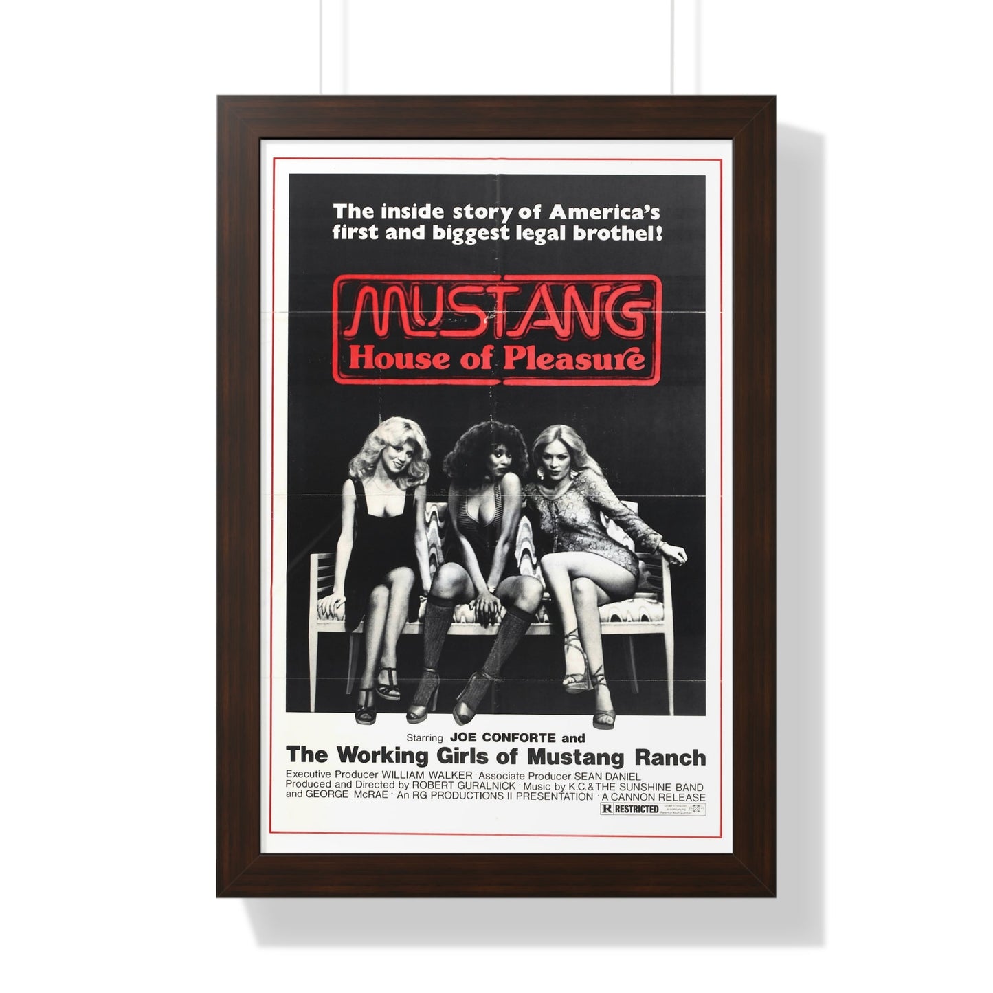 MUSTANG HOUSE OF PLEASURE 1977 - Framed Movie Poster-16″ x 24″-The Sticker Space