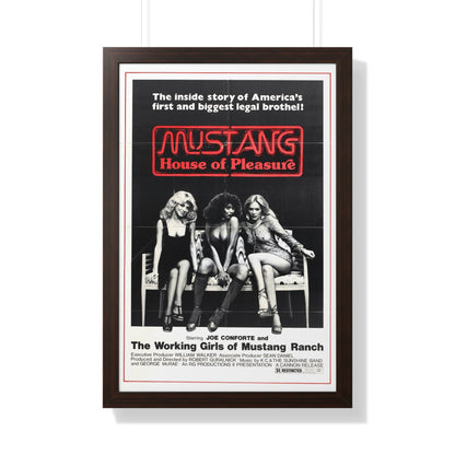 MUSTANG HOUSE OF PLEASURE 1977 - Framed Movie Poster-20" x 30"-The Sticker Space