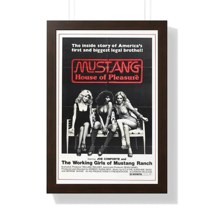 MUSTANG HOUSE OF PLEASURE 1977 - Framed Movie Poster - The Sticker Space