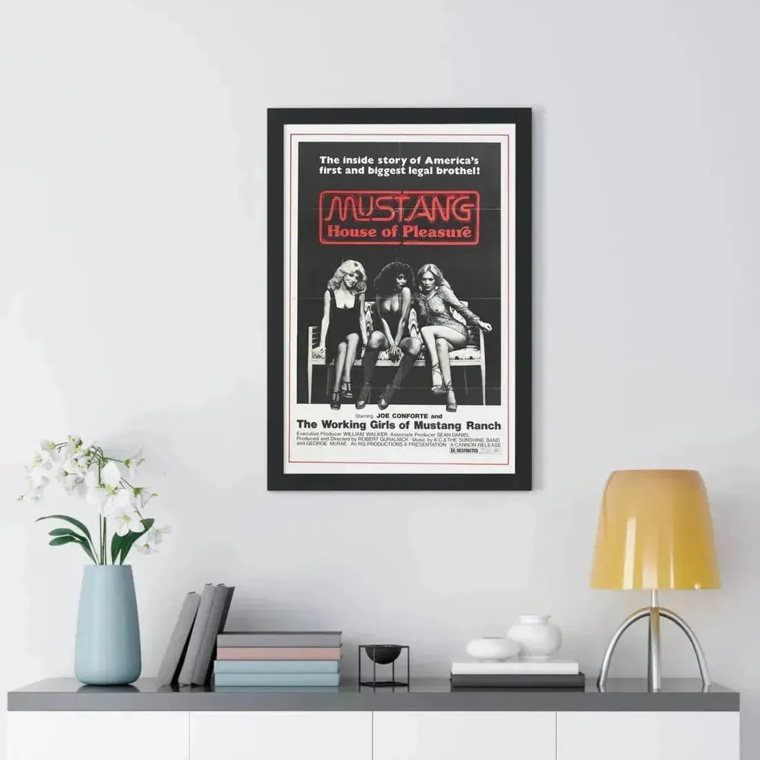 MUSTANG HOUSE OF PLEASURE 1977 - Framed Movie Poster - The Sticker Space
