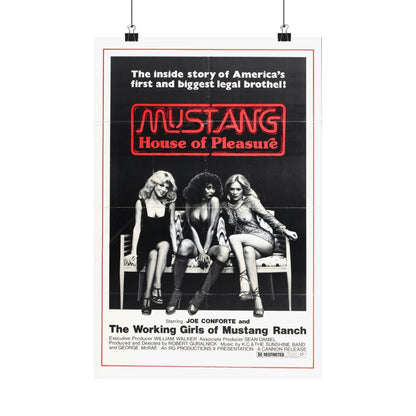 MUSTANG HOUSE OF PLEASURE 1977 - Paper Movie Poster-12″ x 18″-The Sticker Space