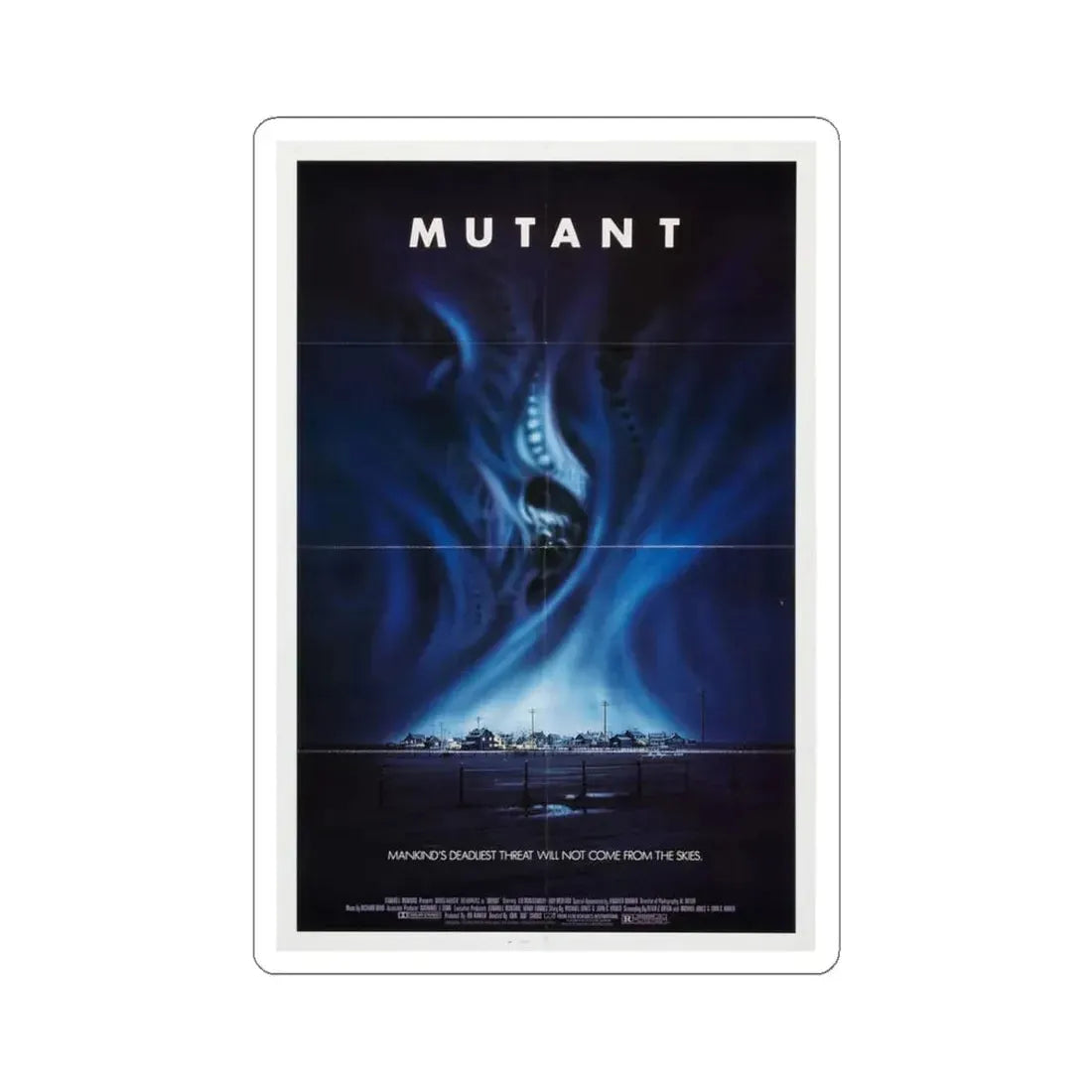 MUTANT 1984 Movie Poster - STICKER Vinyl Kiss-Cut Decal 4 Inch White - The Sticker Space