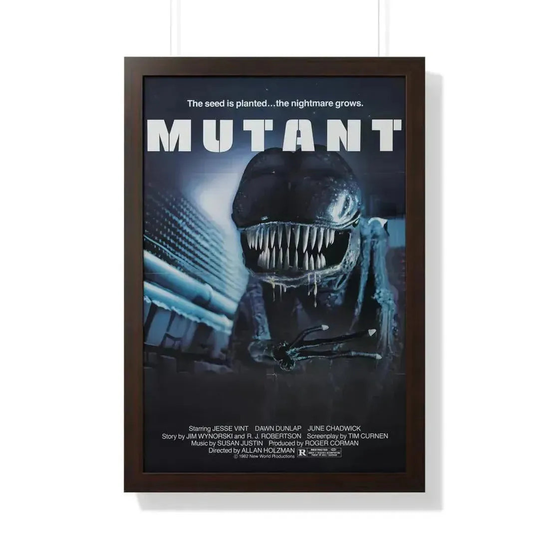 MUTANT (FORBIDDEN WORLD) 1982 - Framed Movie Poster 20" x 30" Walnut - The Sticker Space