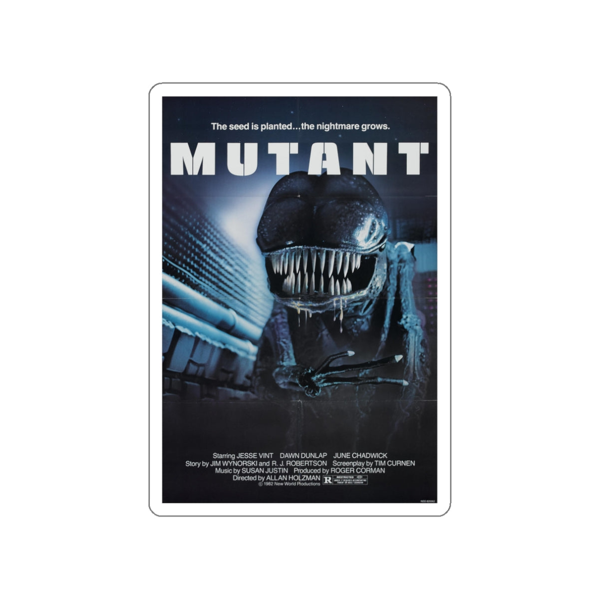 MUTANT (FORBIDDEN WORLD) 1982 Movie Poster STICKER Vinyl Die-Cut Decal-3 Inch-The Sticker Space