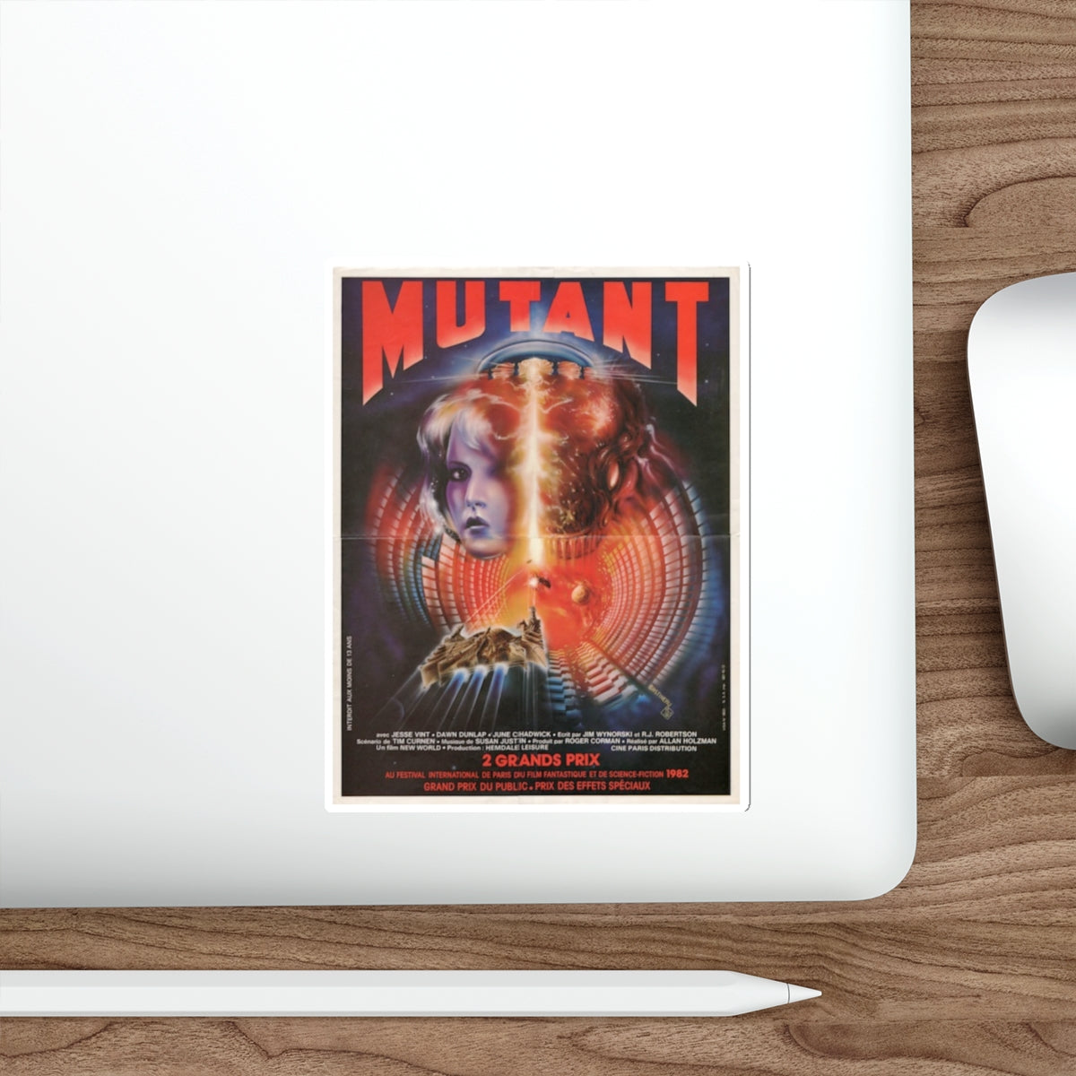 MUTANT (FORBIDDEN WORLD) FRENCH 1982 Movie Poster STICKER Vinyl Die-Cut Decal-The Sticker Space