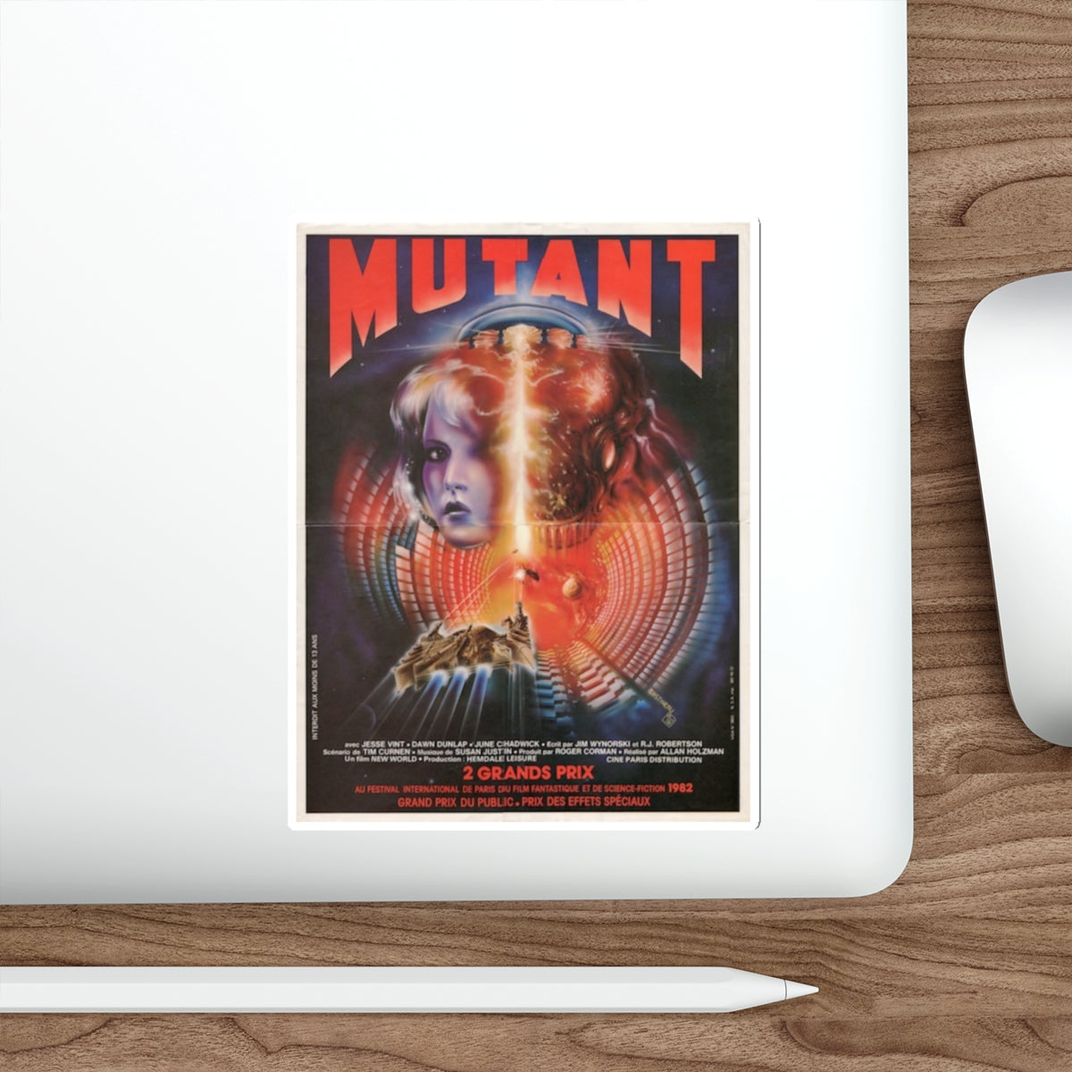 MUTANT (FORBIDDEN WORLD) FRENCH 1982 Movie Poster STICKER Vinyl Die-Cut Decal-The Sticker Space