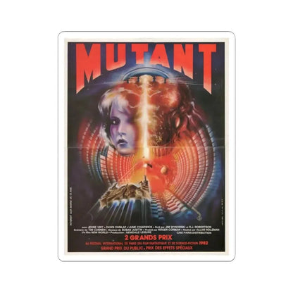 MUTANT (FORBIDDEN WORLD) FRENCH 1982 Movie Poster - STICKER Vinyl Kiss-Cut Decal 6 Inch White - The Sticker Space