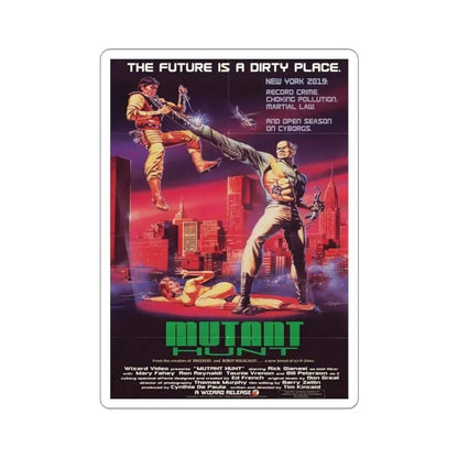 MUTANT HUNT 1987 Movie Poster - STICKER Vinyl Kiss-Cut Decal 3 Inch White - The Sticker Space