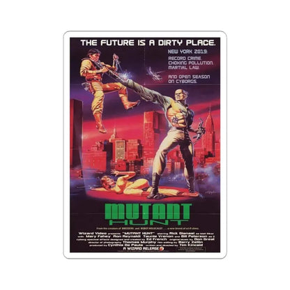 MUTANT HUNT 1987 Movie Poster - STICKER Vinyl Kiss-Cut Decal 6 Inch White - The Sticker Space