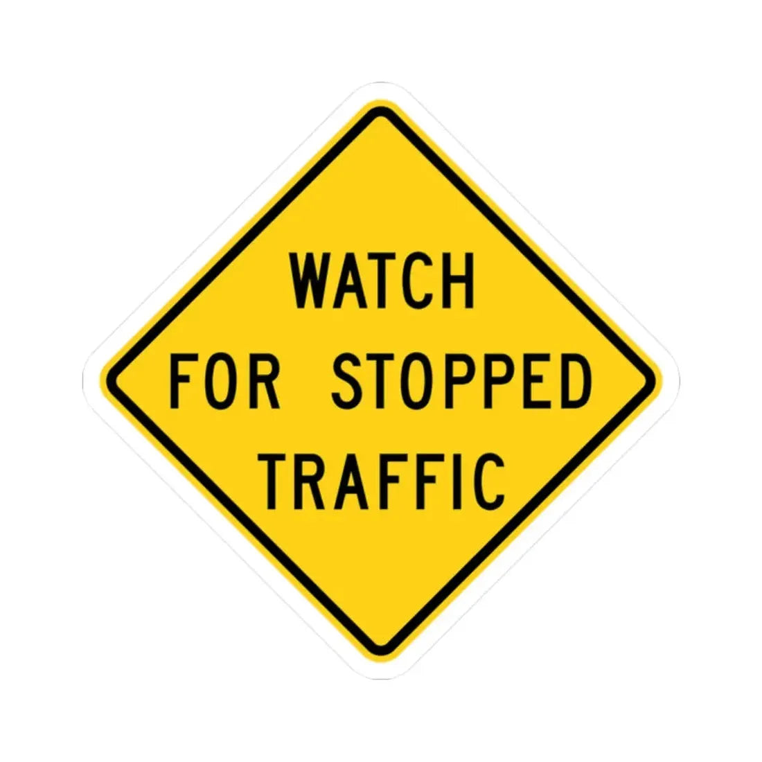 MUTCD-CA SW60 (California) (Road Sign) STICKER Vinyl Kiss-Cut Decal 2 Inch White - The Sticker Space