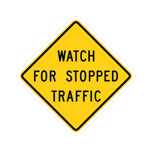 MUTCD-CA SW60 (California) (Road Sign) STICKER Vinyl Kiss-Cut Decal 2 Inch White - The Sticker Space