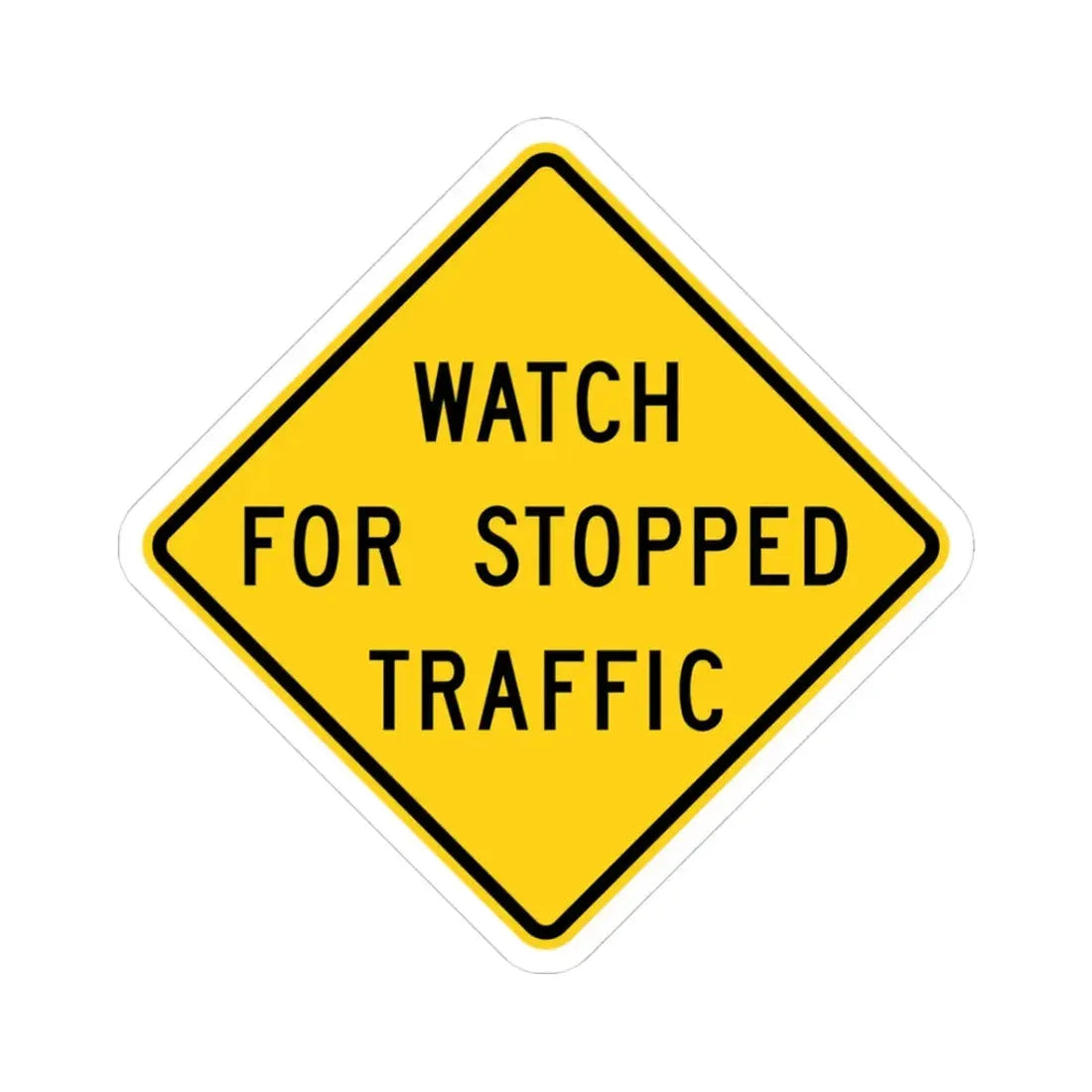 MUTCD-CA SW60 (California) (Road Sign) STICKER Vinyl Kiss-Cut Decal 3 Inch White - The Sticker Space