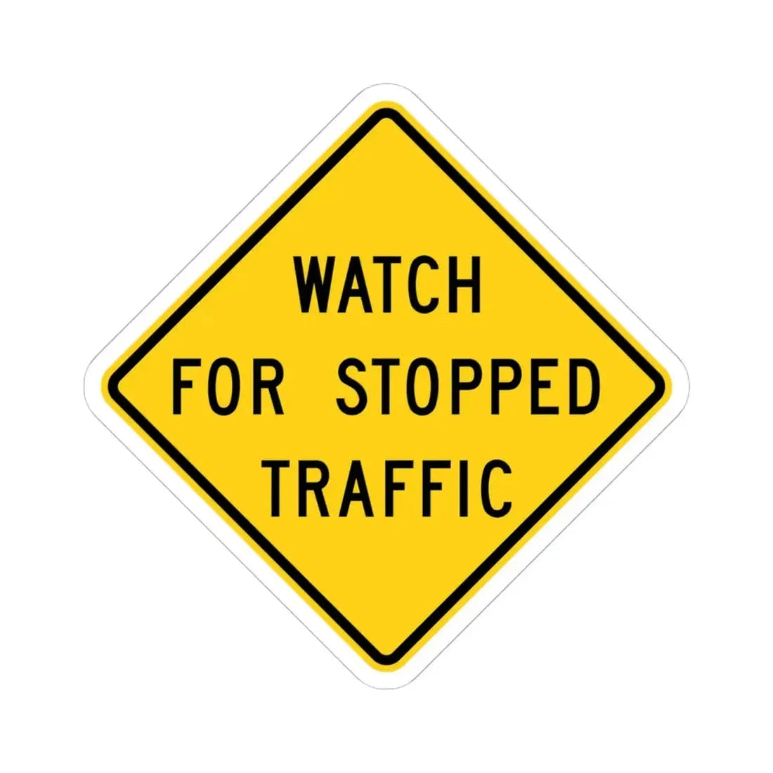 MUTCD-CA SW60 (California) (Road Sign) STICKER Vinyl Kiss-Cut Decal 4 Inch White - The Sticker Space