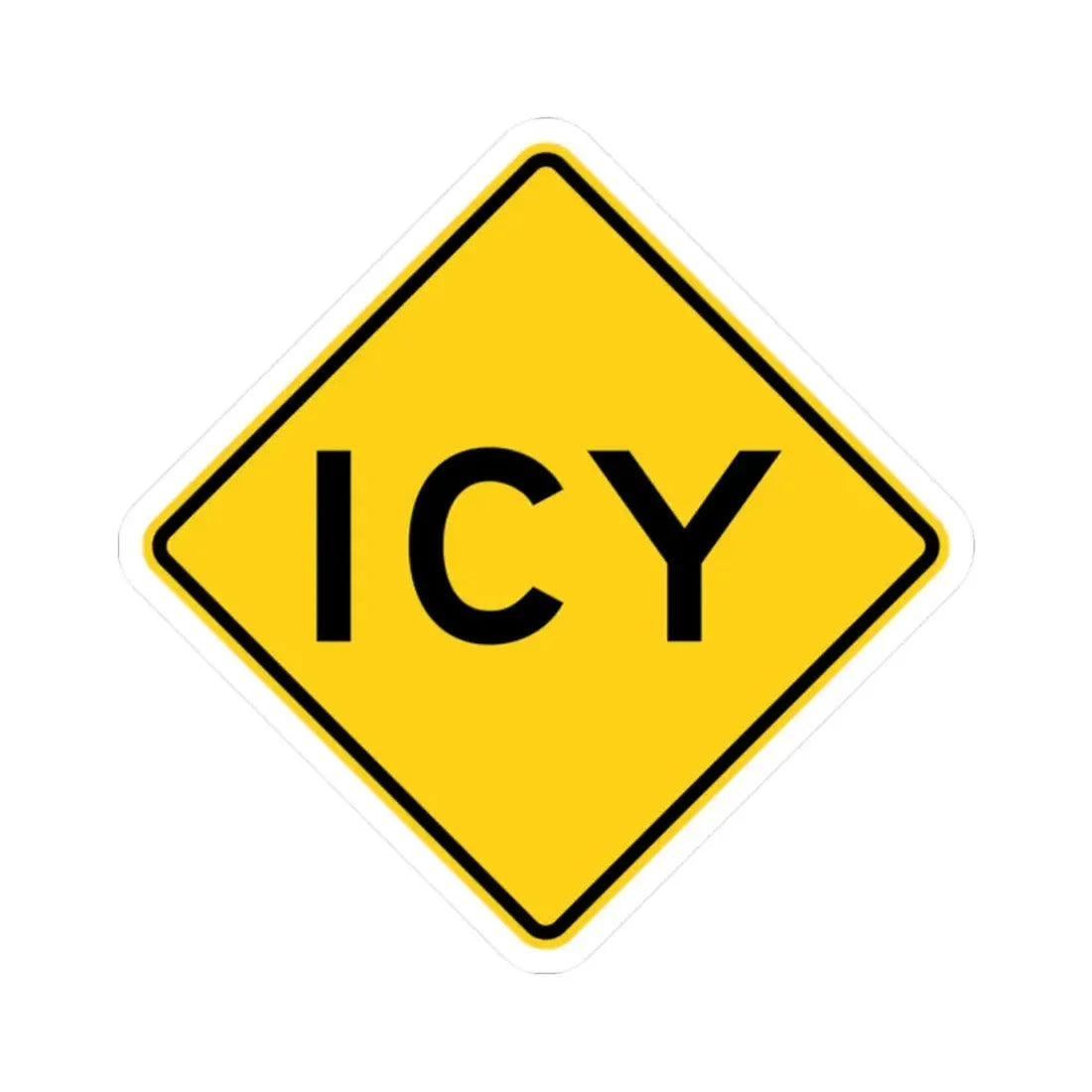 MUTCD-CA W43 (California) (Road Sign) STICKER Vinyl Kiss-Cut Decal 2 Inch White - The Sticker Space