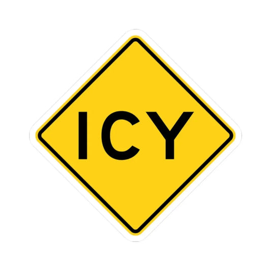 MUTCD-CA W43 (California) (Road Sign) STICKER Vinyl Kiss-Cut Decal 2 Inch White - The Sticker Space