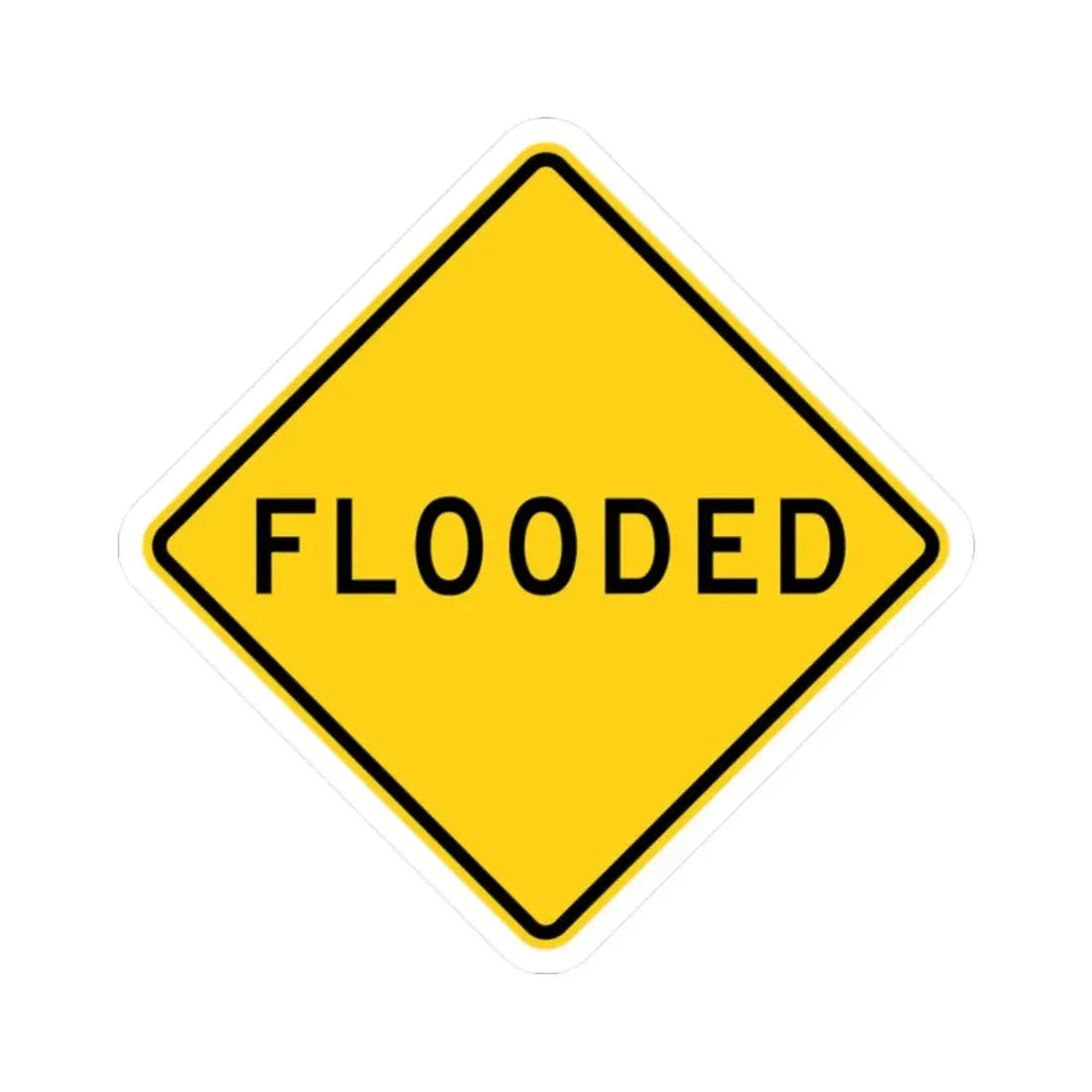 MUTCD-CA W55 (California) (Road Sign) STICKER Vinyl Kiss-Cut Decal 2 Inch White - The Sticker Space