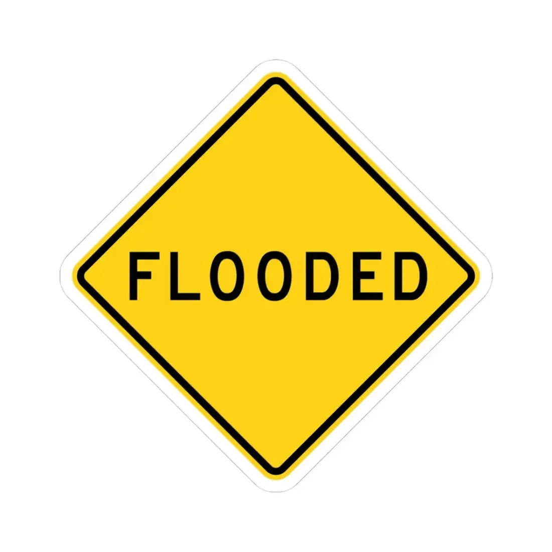 MUTCD-CA W55 (California) (Road Sign) STICKER Vinyl Kiss-Cut Decal 3 Inch White - The Sticker Space