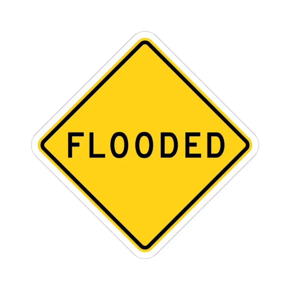 MUTCD-CA W55 (California) (Road Sign) STICKER Vinyl Kiss-Cut Decal 4 Inch White - The Sticker Space