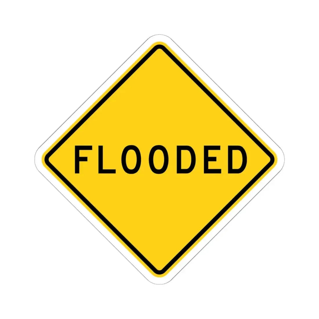 MUTCD-CA W55 (California) (Road Sign) STICKER Vinyl Kiss-Cut Decal 6 Inch White - The Sticker Space