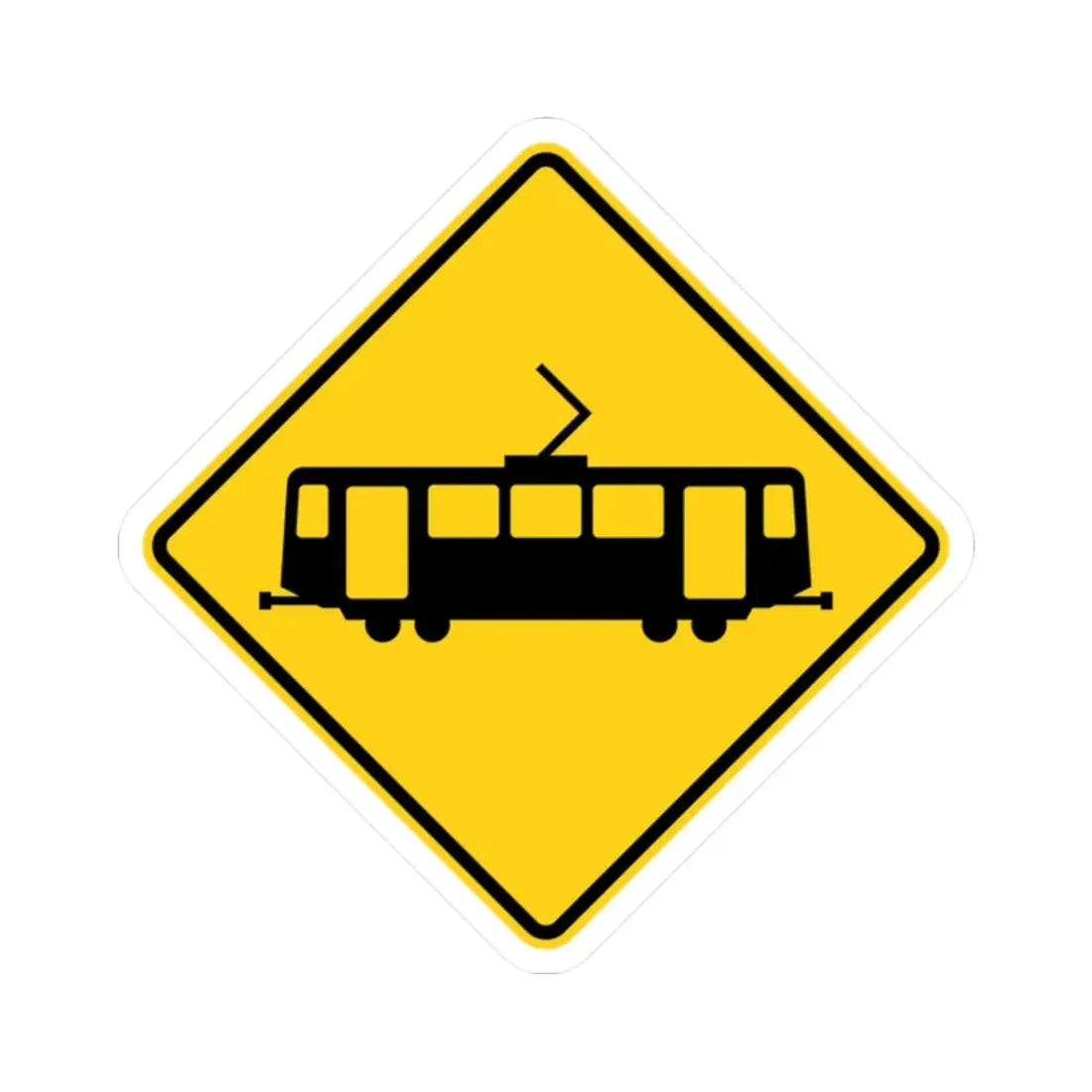 MUTCD-CA W82 (California) (Road Sign) STICKER Vinyl Kiss-Cut Decal 2 Inch White - The Sticker Space