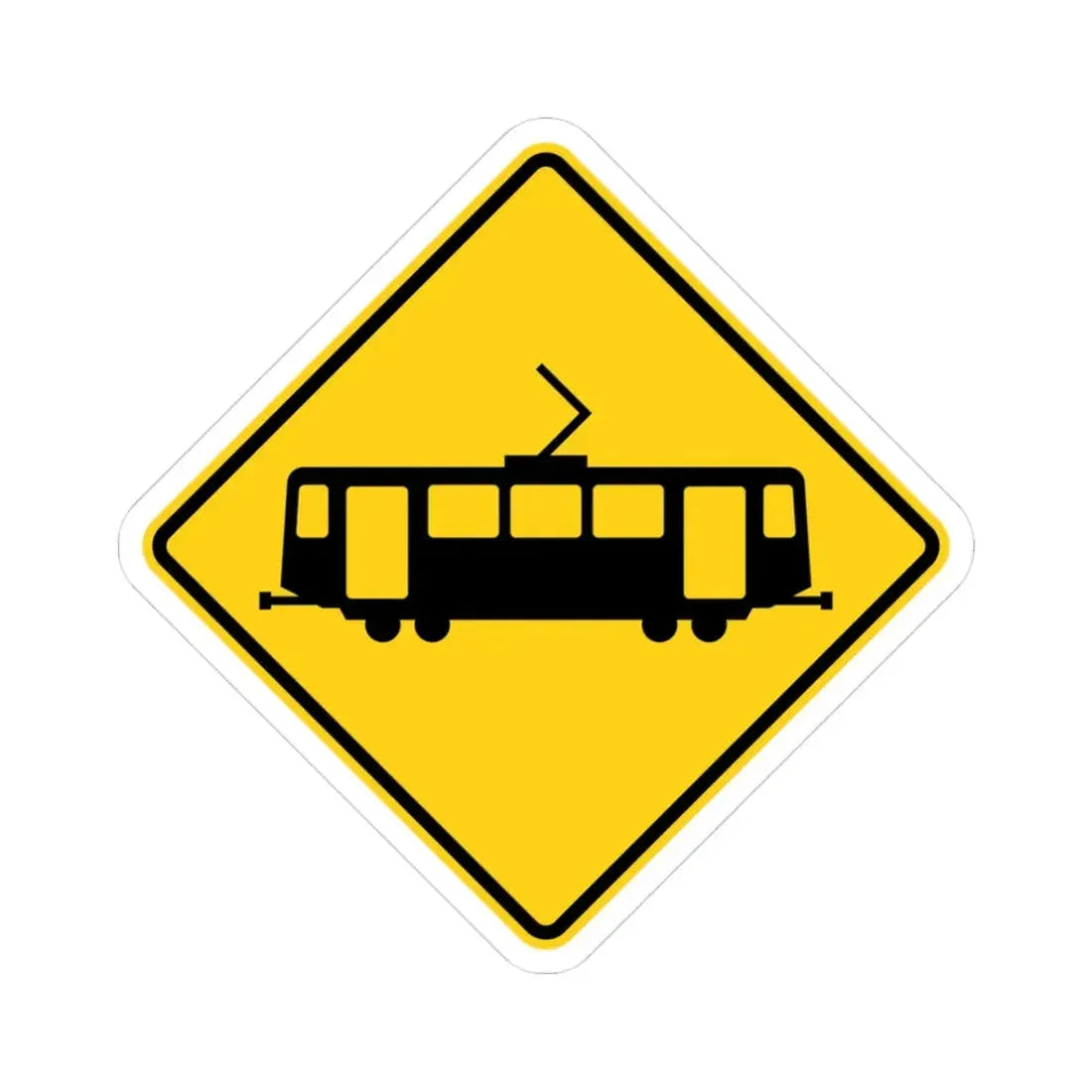 MUTCD-CA W82 (California) (Road Sign) STICKER Vinyl Kiss-Cut Decal 3 Inch White - The Sticker Space