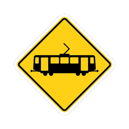 MUTCD-CA W82 (California) (Road Sign) STICKER Vinyl Kiss-Cut Decal 3 Inch White - The Sticker Space