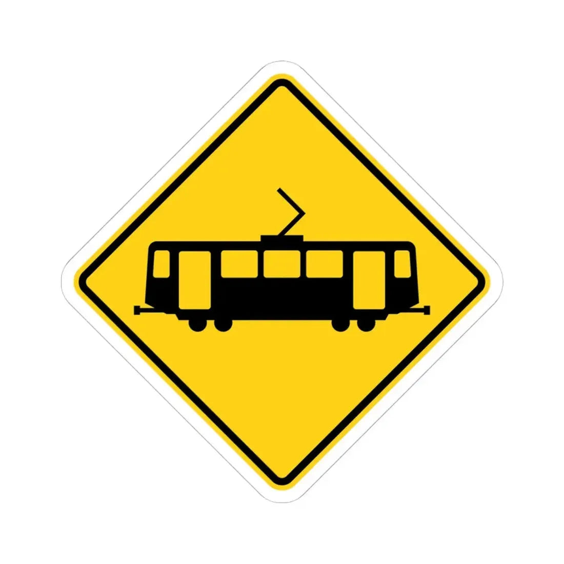 MUTCD-CA W82 (California) (Road Sign) STICKER Vinyl Kiss-Cut Decal 4 Inch White - The Sticker Space