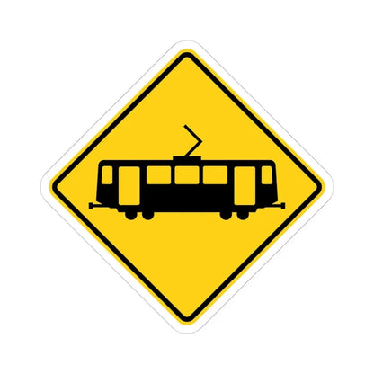 MUTCD-CA W82 (California) (Road Sign) STICKER Vinyl Kiss-Cut Decal 4 Inch White - The Sticker Space