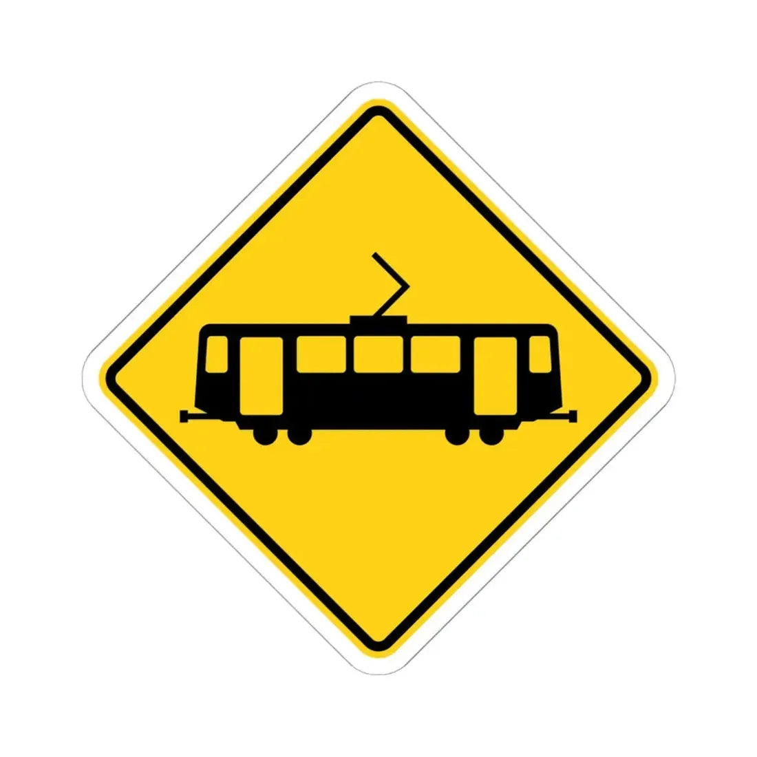 MUTCD-CA W82 (California) (Road Sign) STICKER Vinyl Kiss-Cut Decal 6 Inch White - The Sticker Space